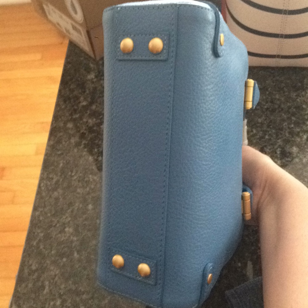 L.K Bennett blue small leather bag - Picture 4 of 4